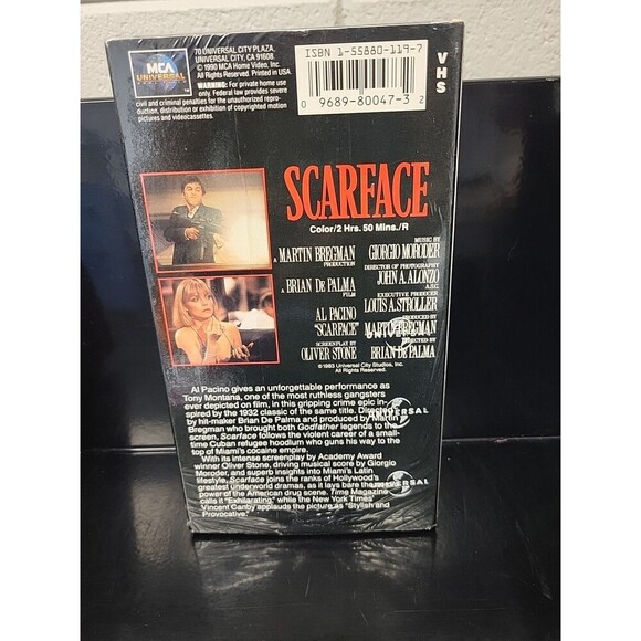 The Godfather (VHS 1997) & Scarface (VHS 1993)  SEALED Classic Mobster Movies - Picture 8 of 8